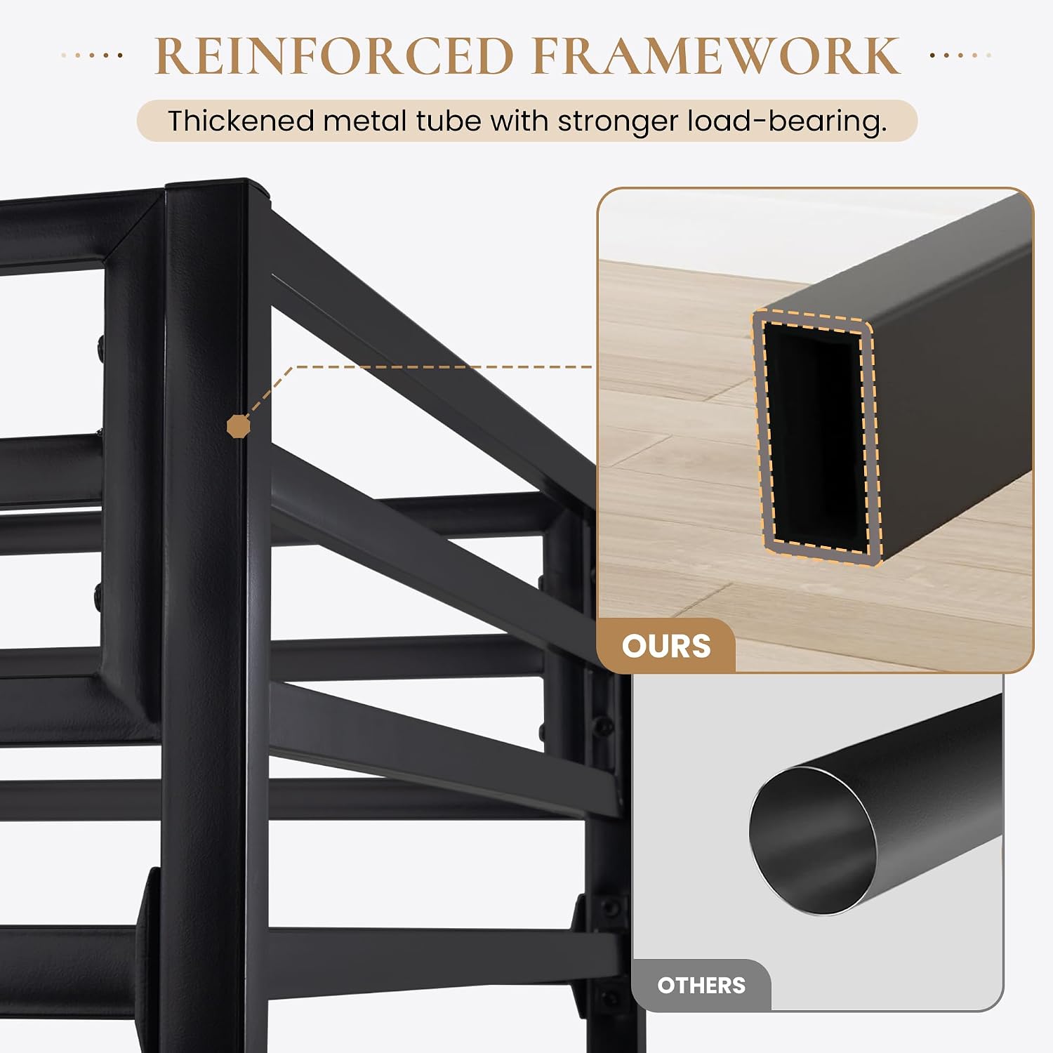 SHA CERLIN Loft Bed Twin Size with Ladder and Guardrail,Heavy Duty Metal Slats Support No Box Spring Needed Small Space Saving Furniture for Bedroom Dorm,Black