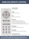Bidet Toilet Seat,Smart Toilet Seat with Remote Control,Electric Heated Seat,Warm Water Washing,Warm Air Dryer and Multiple Spray Modes for Women Men