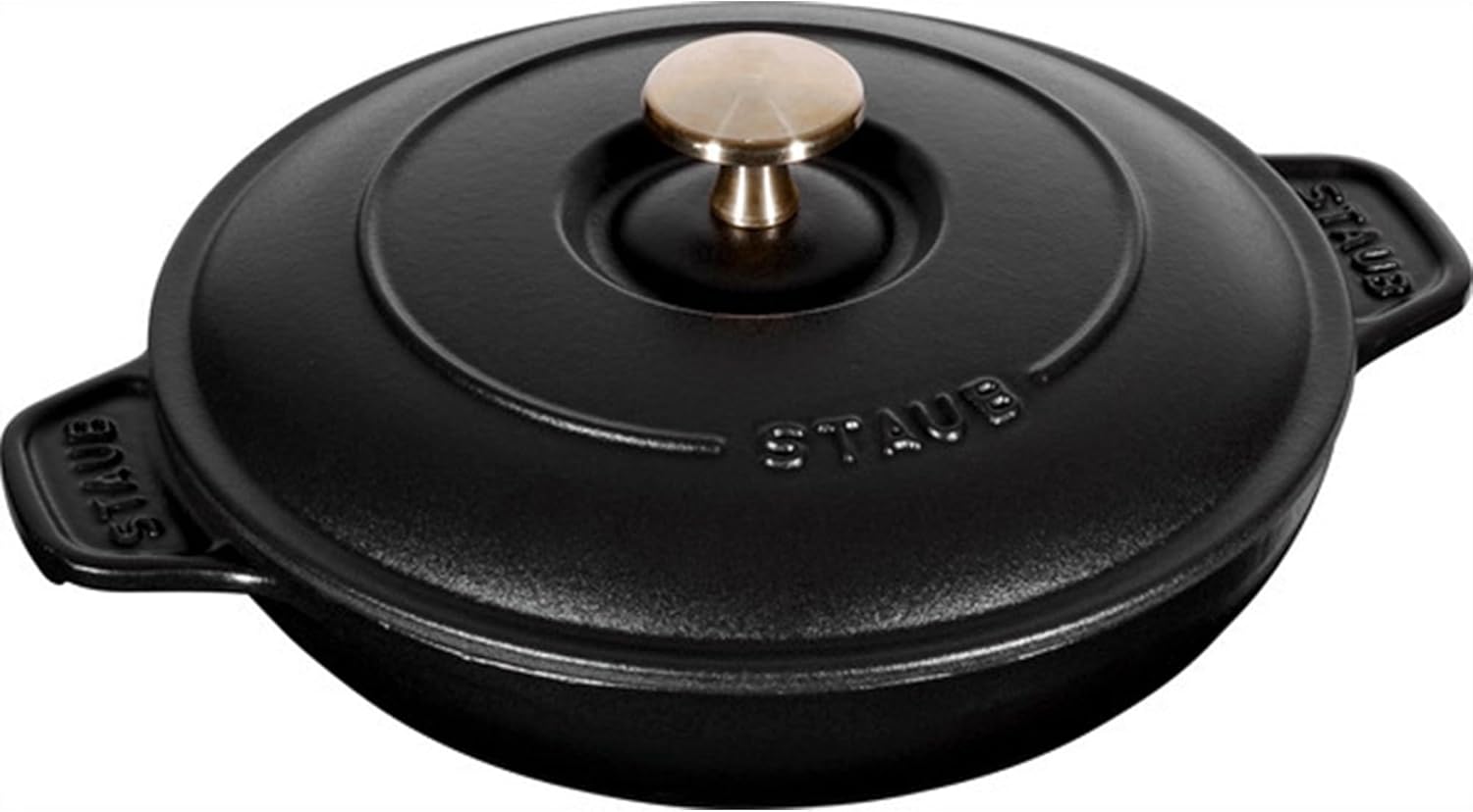 Staub Cast Iron 7.9-inch Round Covered Baking Dish - Matte Black