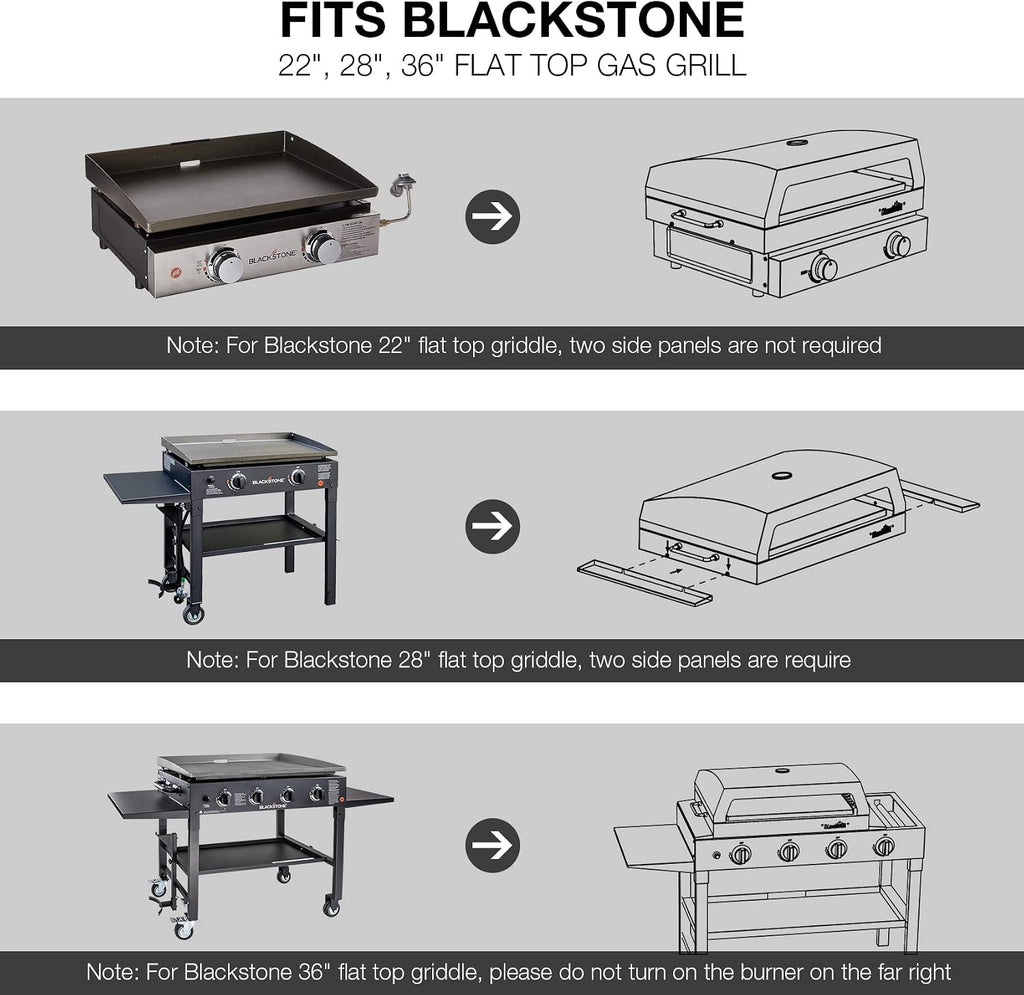 Stanbroil Outdoor Pizza Oven for Blackstone 22' 28' 36' Flat Top Gas Grill, with 19' x 15' Pizza Stone