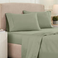 Superior 1200 Thread Count Egyptian Cotton Sheet Set, Bedroom Sheets, Modern Home Essentials, Luxury Bedding, 1 Elastic Deep Pocket Fitted Bed Sheet, 1 Flat Sheet, 2 Pillowcases, King, Sage