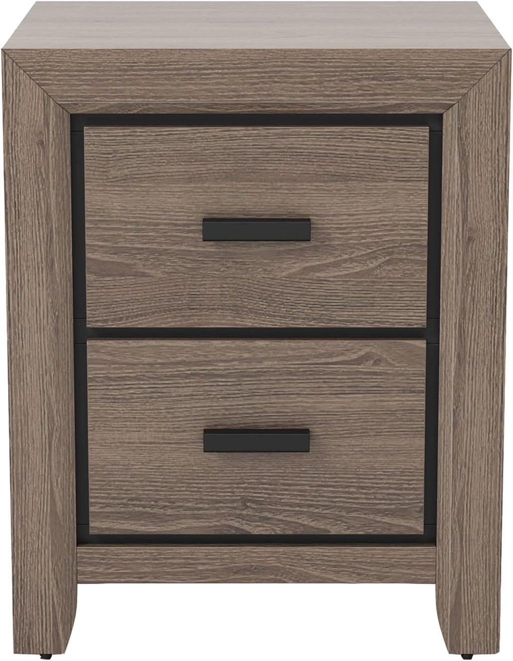 Furniture of America Livorn 3-Piece Gray Wood Bedroom Set - Twin + 2 Nightstands