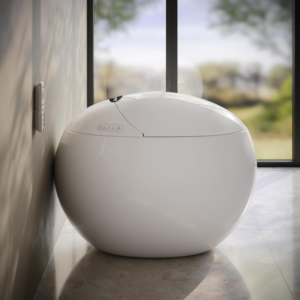 Swiss Madison Plaisir Smart Toilet with Bidet Built In 1.28 GPF Dual Flush, Auto Open & Close, Auto Flush, Foot Sensor, Led Display, Remote Control
