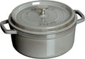 Staub Cast Iron 5.5-qt Round Cocotte - Graphite Grey