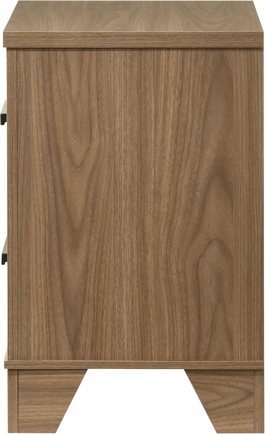 Furniture of America Nomal Modern Solid Wood 5-Piece Bedroom Set with Recessed Panel Headboard Bed, Metal Center Glide on Nightstands and Dresser with Mirror, Box Spring Needed, Queen, Chestnut Brown