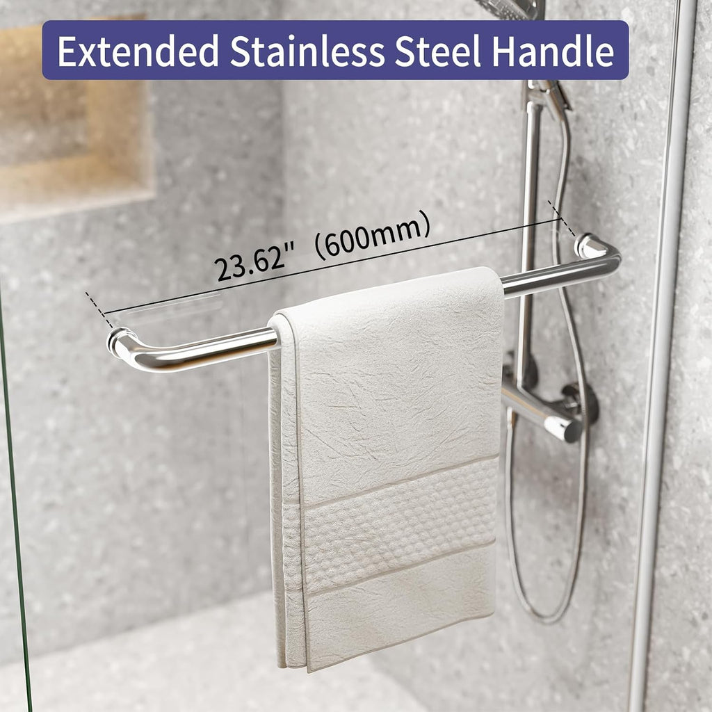 Dimaris Frameless Shower Door, 30W x 76H inches, 5/16 inch Clear Tempered Glass Panel, Chrome, Shower Screen, Walk in Shower, Nano Coating