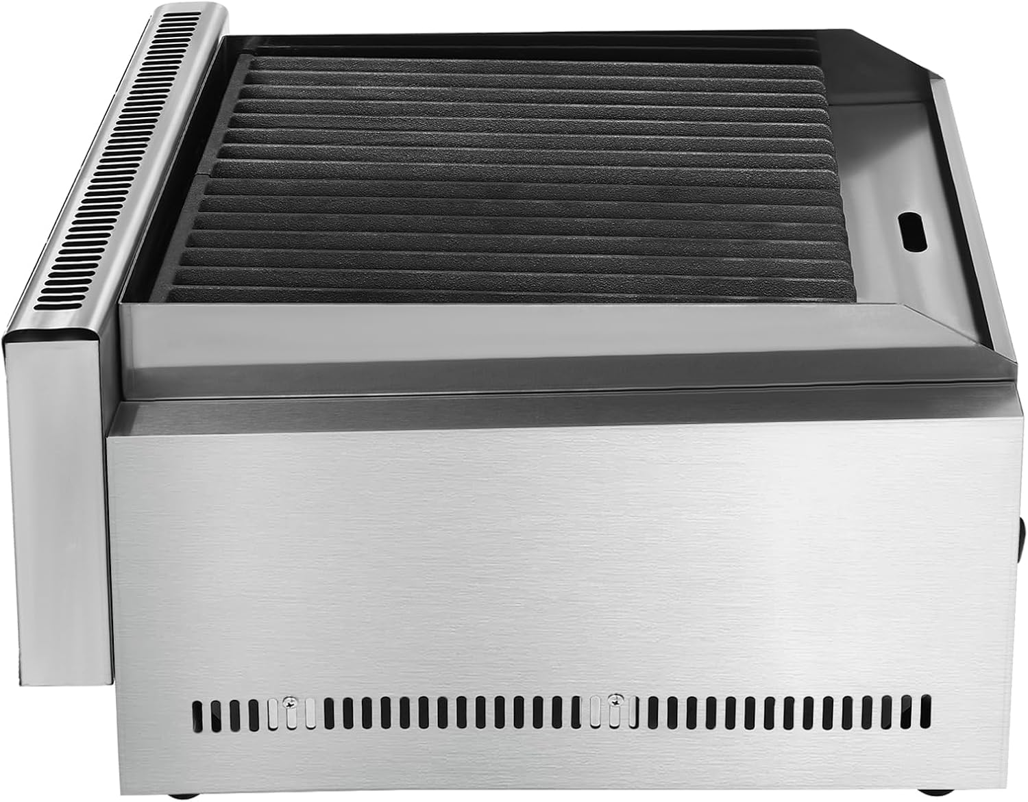 21' Commercial Countertop Gas Grill with Removable Grill Plate, 60TU/hr 2 Burner Propane Flattop BBQ Stove Natural/Propane Gas Radiant Char Broiler Grills with Adjustable Temperature