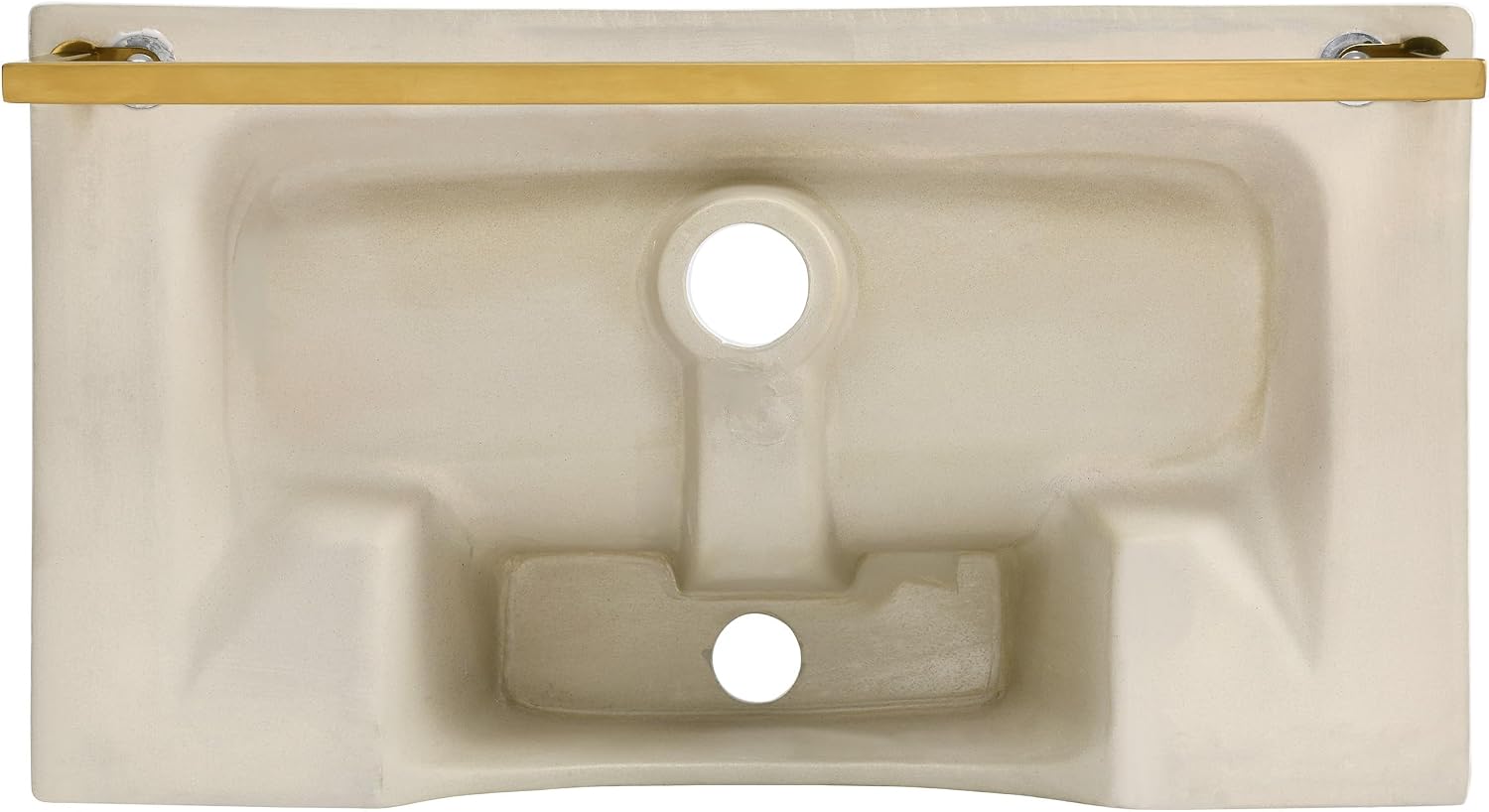 Claire 22' Wall-Mount Bathroom Sink with Brushed Gold Towel Bar