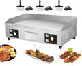 Electric Griddle, Commercial Flat Top Grill, Stainless Steel Steak Bacon Fryer, Countertop Burger Bacon Grill Plate Pancake Maker, with 3 Cleaning Shovels & 3 Cleaning Br,3500W