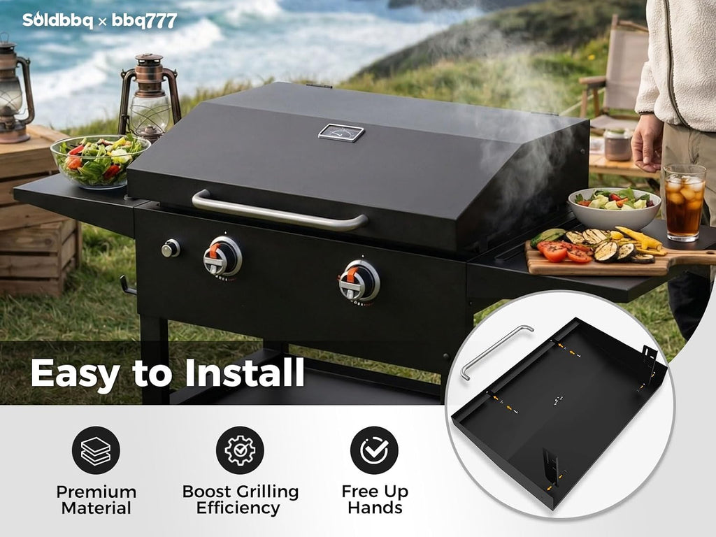Upgrade Hinged Lid w/Thermometer for Blackstone 28'' Griddle Hard Cover Flat Top Lid for Blackstone 1517 1605 1853 1856 1839 2145 1803 1885 1983 1924 2094 28' Griddle Cover