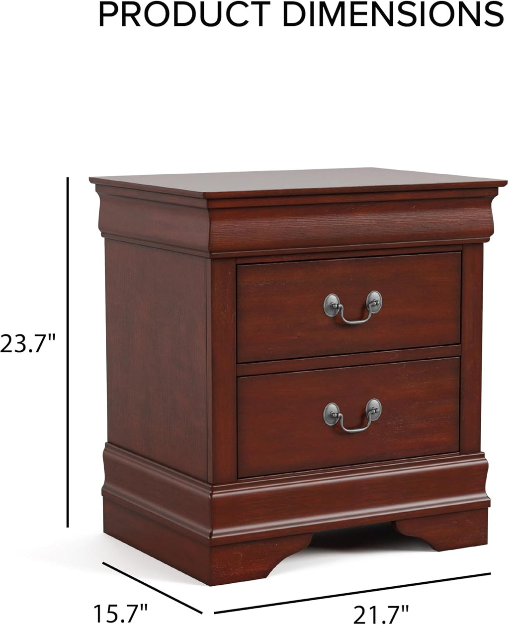 Furniture of America Arabella Traditional Solid Wood 3 Piece Bedroom Set, Full Bed Frame and Nightstands Set of 2, Chic Sleigh Design Bedframe with Headboard and Footboard, Box Spring Needed, White