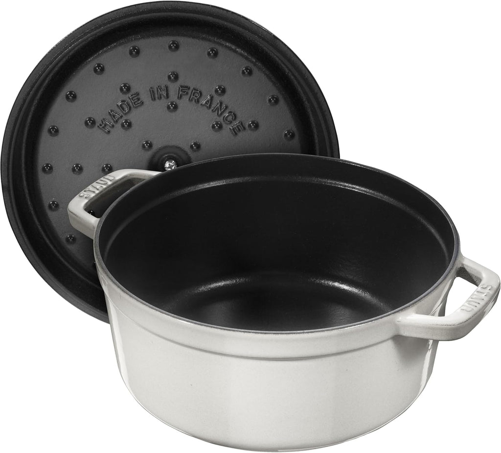 STAUB Cast Iron Round Cocotte 26 cm White Truffle