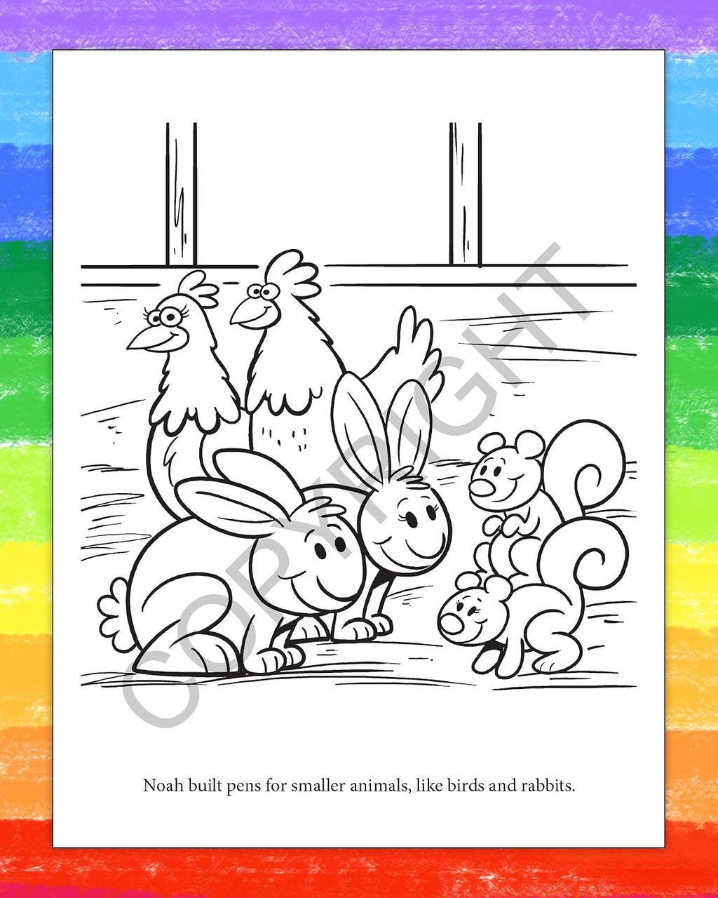ZOCO – Noah's Ark – Custom Coloring Books for Kids (250 Bulk Pack, with Crayons) – Christian Religious Activity Books for Sunday School, VBS, CCD, Church Crafts and Events