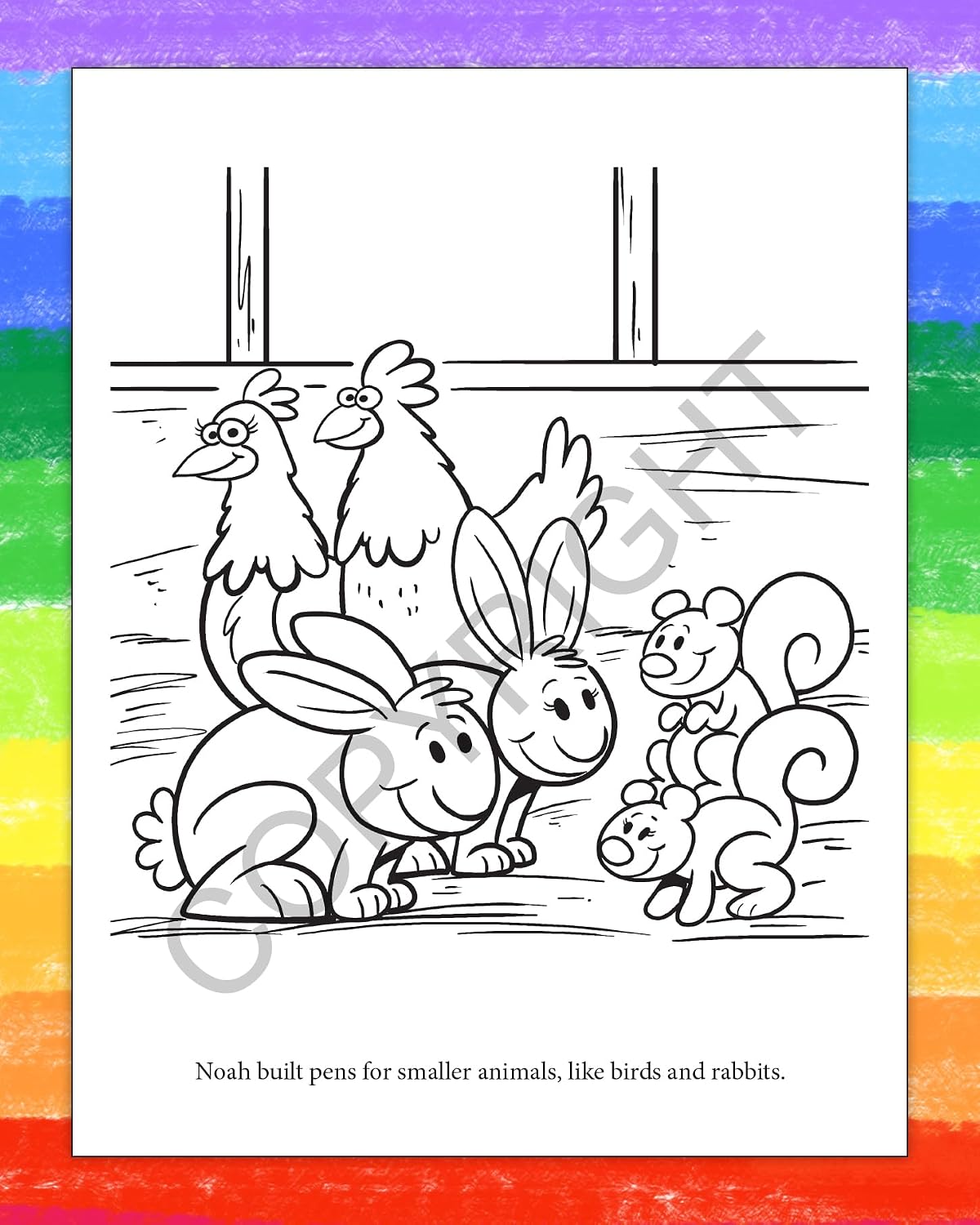 ZOCO – Noah's Ark – Custom Coloring Books for Kids (250 Bulk Pack, with Crayons) – Christian Religious Activity Books for Sunday School, VBS, CCD, Church Crafts and Events