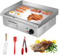 21' Commercial Electric Griddle, Stainless Steel Countertop Griddle Flat Top Grill Hot Plate BBQ 3000W Adjustable Thermostatic Control 122°F-572°F for Kitchen Restaurant