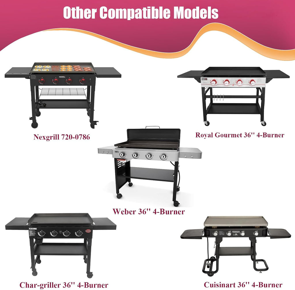 Griddle Lid Back-hinged Design for 36' Blackstone Griddle, Nexgrill, Member Mark Griddle and Other 36'' griddles, Hard Cover Hood with Handle for 36 Inch Blackstone Table Top Griddles