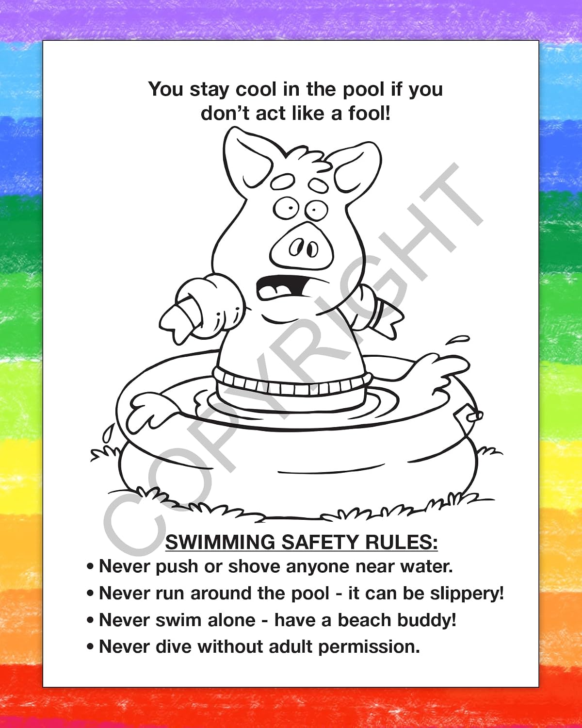 ZOCO – Have a Safe Summer – Custom Coloring Books (250 Bulk Pack, With Crayons) – End of School Year Activities for Kids – Add Your Imprint