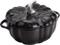 STAUB Cast Iron 3.5-qt Pumpkin Cocotte with Stainless Steel Knob - Black