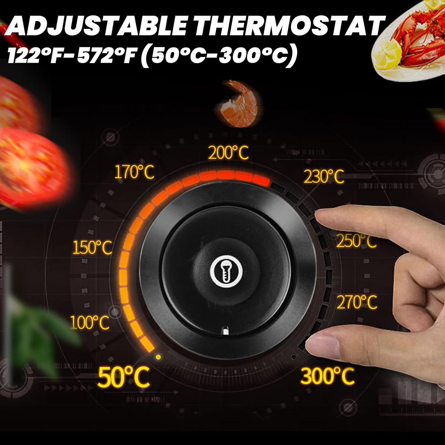 2900W 21.6Inch Commercial Electric Griddle Flat Top Grill Hot Plate BBQ Non-Stick Flat Large Countertop Griddle Adjustable Thermostatic Control,