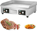 Commercial Electric Griddle, Kitchen BBQ Grill, Stainless Steel Electric Griddle, Nonstick Countertop Hot Plate Commercial BBQ Grill, Two Burners with Thermostatic Control, 110~240V