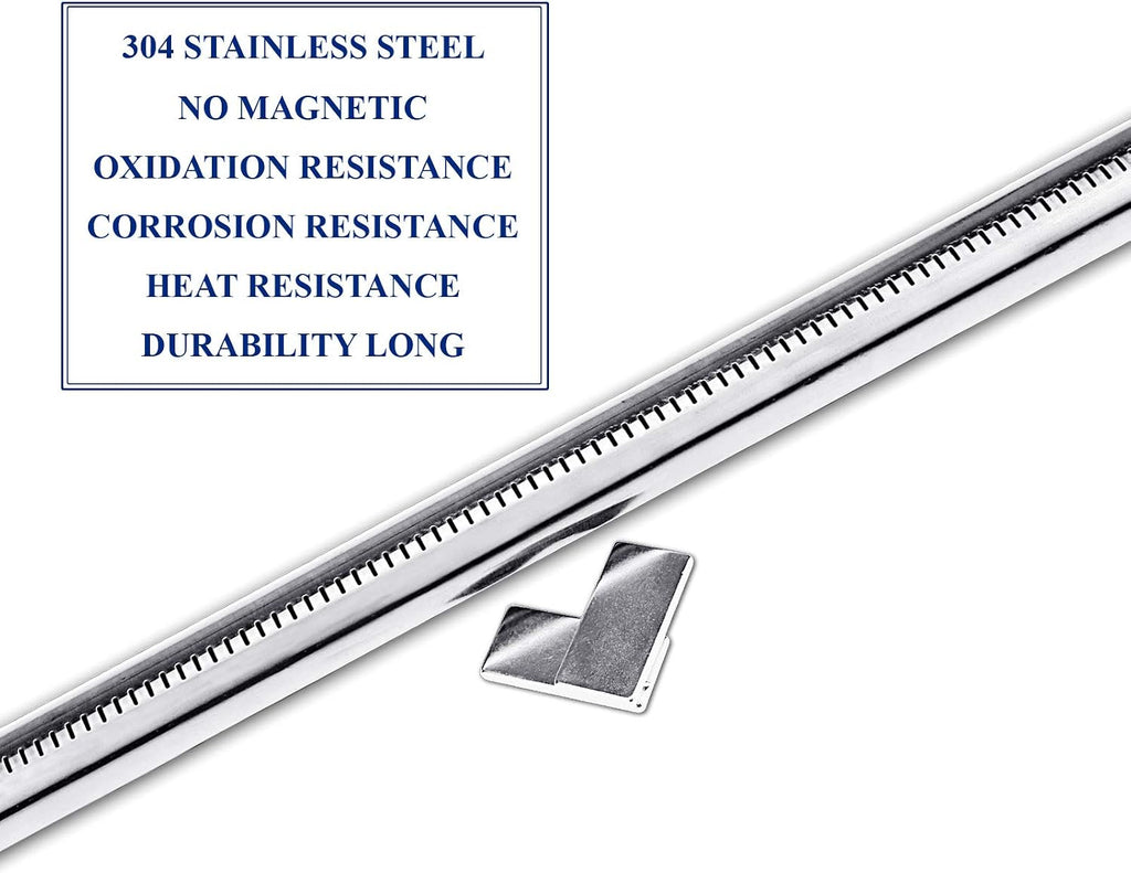 Utheer 69787 18 Inch Grill Burner and 6787 Cast Iron Griddle for Weber Spirit 300 Series, Stainless Burner Tube and Full Size Griddle Insert for Weber Spirit E310 S310 E320 S320 E330 S330 SP330