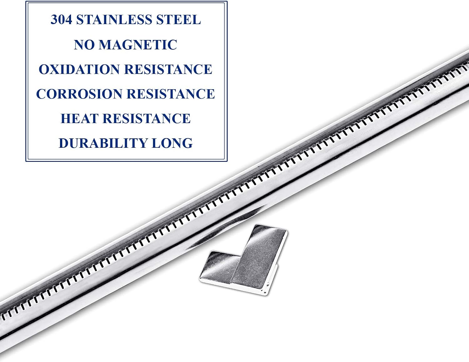 Utheer 69787 18 Inch Grill Burner and 6787 Cast Iron Griddle for Weber Spirit 300 Series, Stainless Burner Tube and Full Size Griddle Insert for Weber Spirit E310 S310 E320 S320 E330 S330 SP330