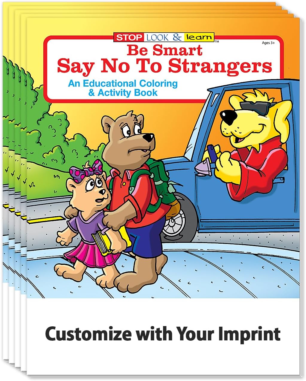 ZOCO – Stranger Danger Custom Coloring Books (250 Bulk Pack, Without Crayons) – Kids Safety Education Activities, Games & Puzzles – Child Safety Handouts for Schools, Police & Youth Programs