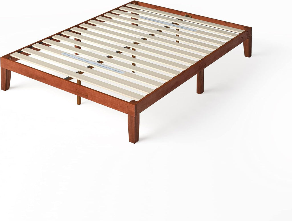 Zinus Wen Wood Platform Bed Frame/Solid Wood Foundation/Wood Slat Support/No Box Spring Needed/Easy Assembly, Full