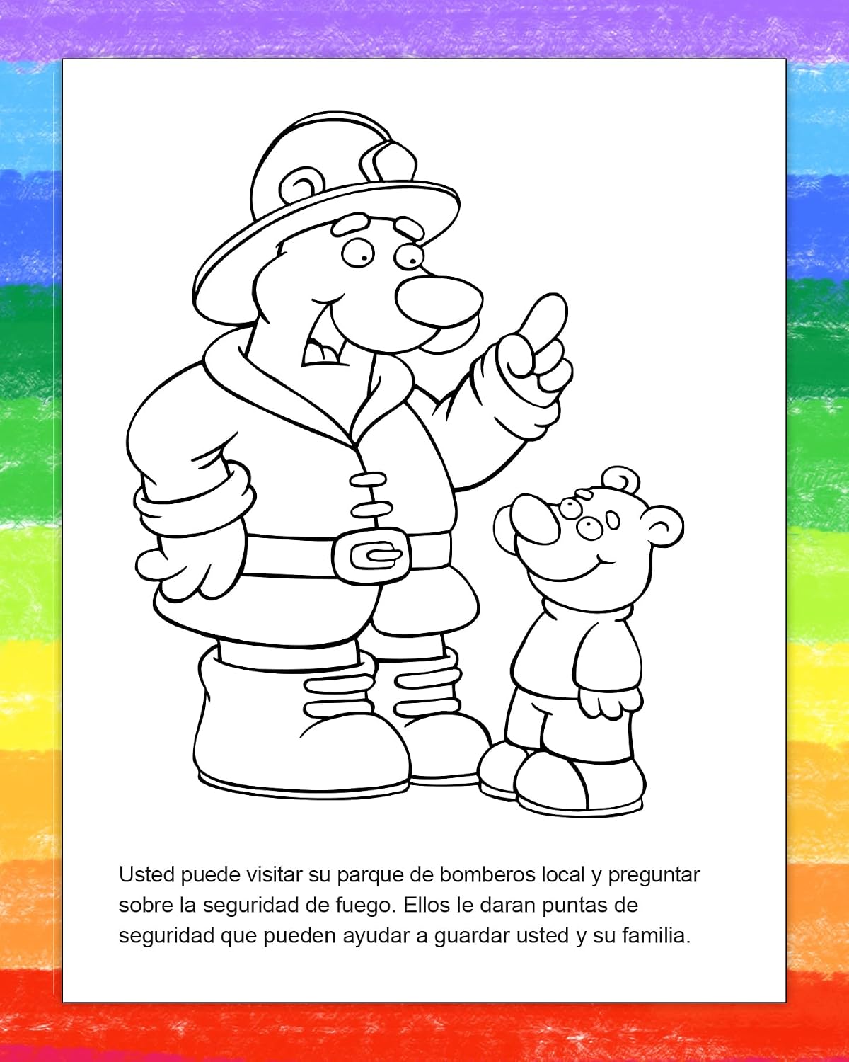 ZOCO – Fire Safety (in Spanish) Custom Coloring & Activity Books for Kids (250 Bulk Pack, Without Crayons) – Fire Prevention Week, National Night Out Educational Materials