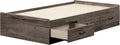 South Shore Ulysses Twin Mates Bed Fall Oak