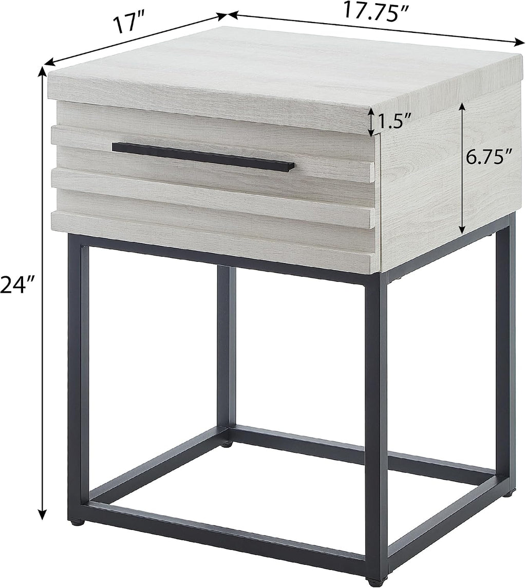 Roundhill Furniture Findlay 2-Piece Bedroom Set, Plush 3D Upholstered Bed with Nightstand, Full