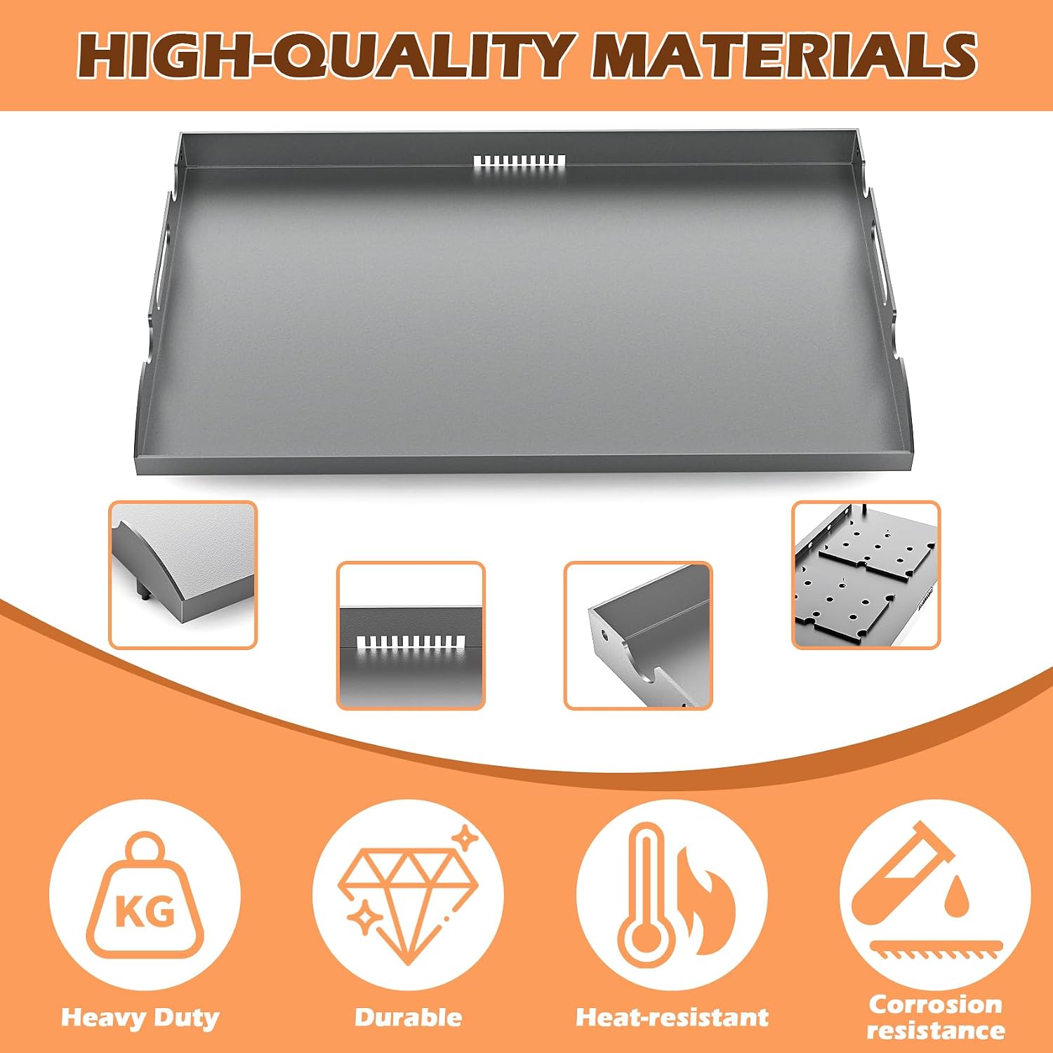 New Upgrade 36 Inch Griddle Top for Blackstone 36' Flat Top Grill 1560 1818 1825 1820 1803, Gas Griddle Replacement Parts with Rear Grease System for Most Blackstone 36' Flat Top Grill