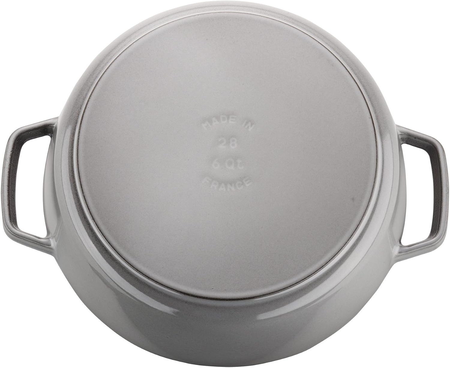 Staub Cast Iron 6-qt Cochon Shallow Wide Round Cocotte - Graphite Grey