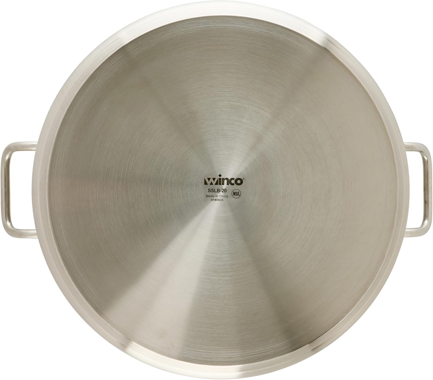 Winco Commercial-Grade Stainless Steel Brazier with Lid, 20 Quart
