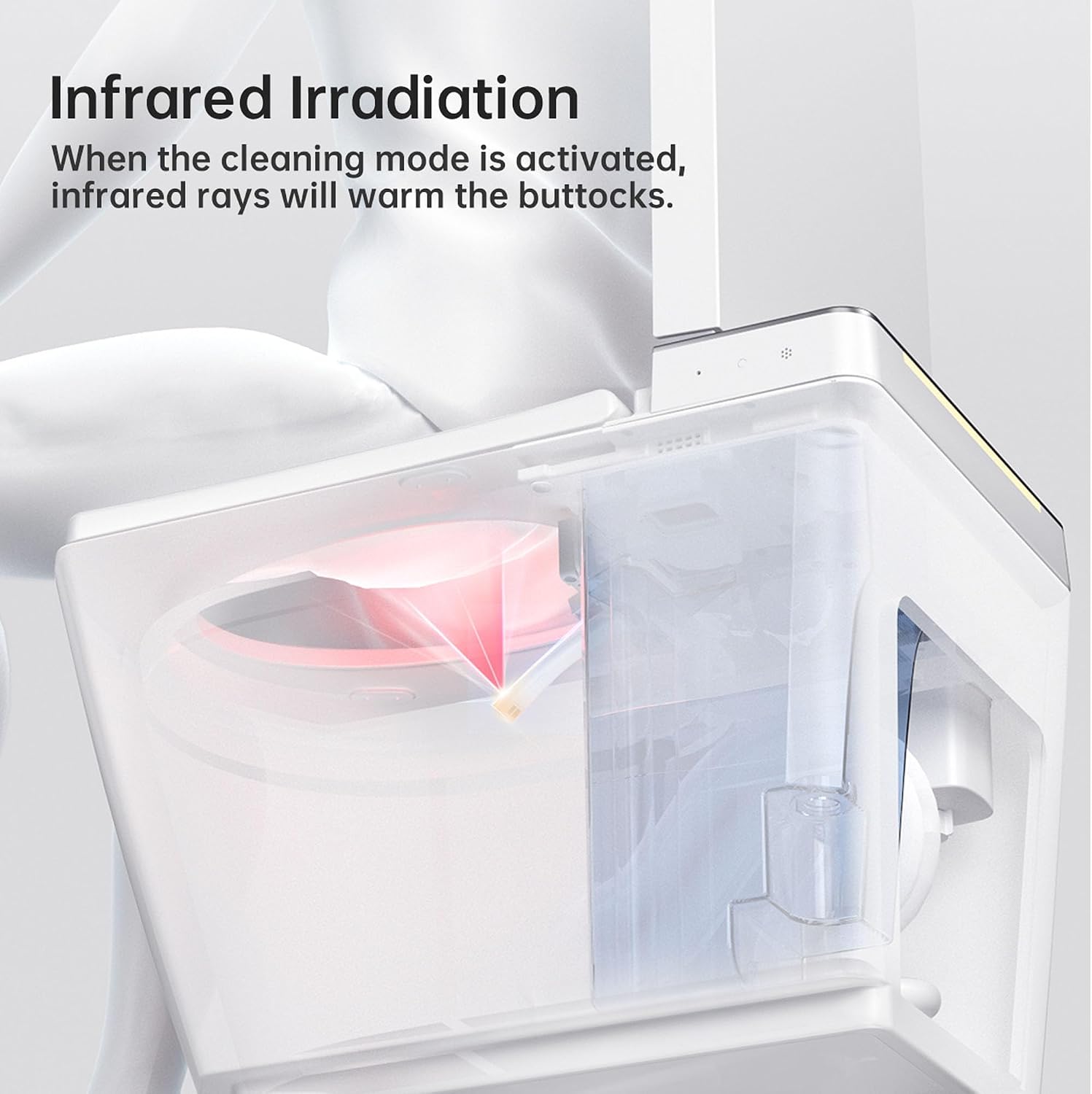 Luxury Smart Toilet with Bidet Built In, Elongated Electric Toilet with Auto Open Close Lid & Foot Sensor, Modern Bidet Toilets, Heated Seat/Voice Control/Automatic Washing Modes (Square)