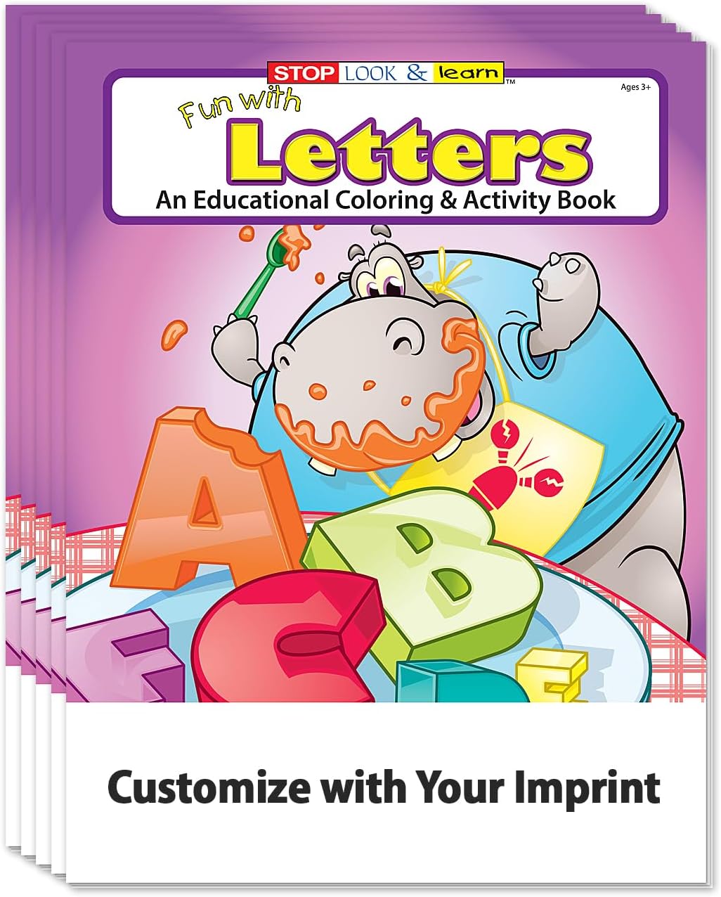 ZOCO Custom Alphabet Coloring Books for Kids (250 Bulk Pack, Without Crayons) – ABC Learning Activities for Preschool & Kindergarten – Letter Tracing, Puzzles, Games – Classroom & School Supplies