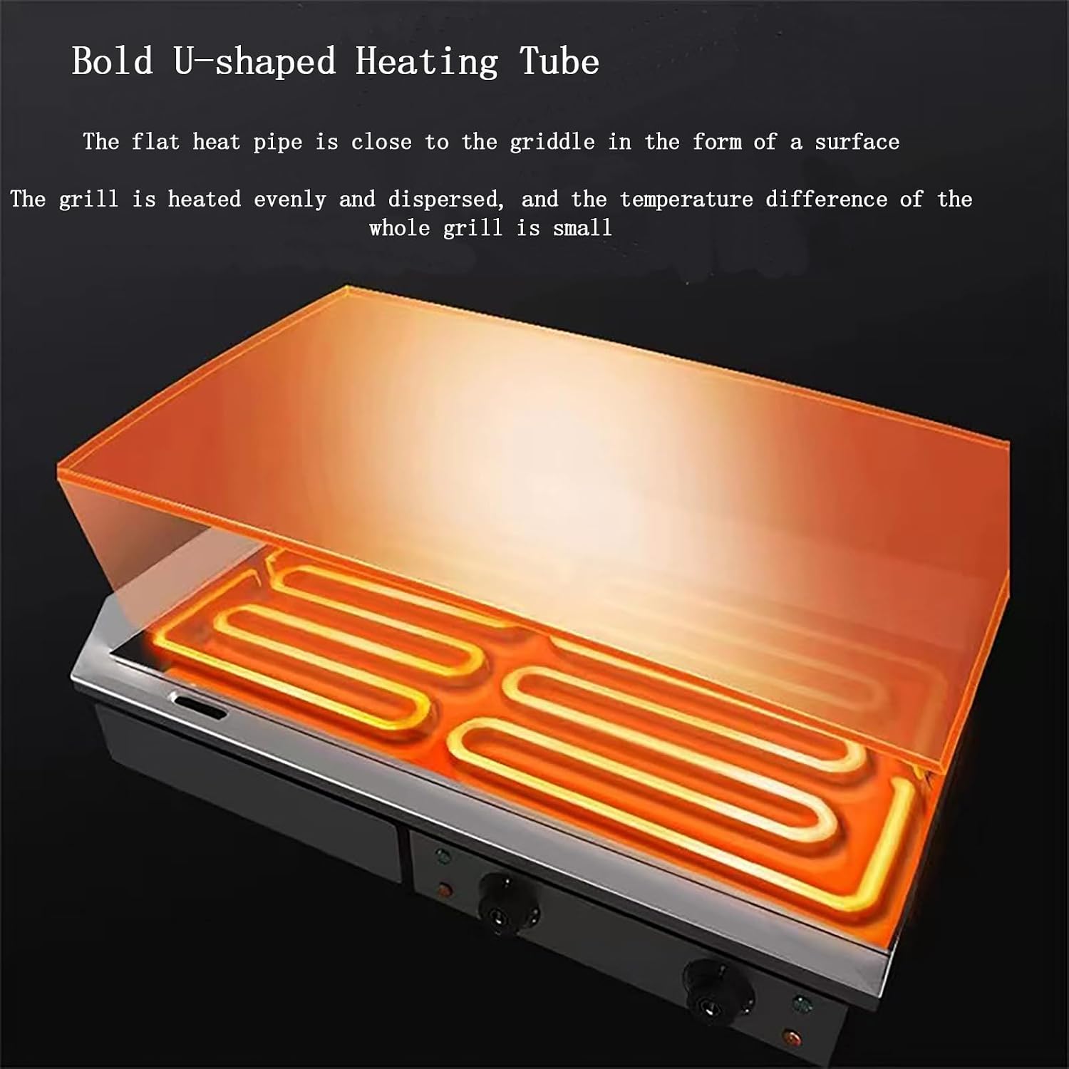 29' Electric Grill Commercial Countertop Griddle Flat Top Grill Hot Plate Dual Temperature Control Non-Stick Stainless Steel Teppanyaki Grill for BBQ Restaurant Kitchen, 4400W