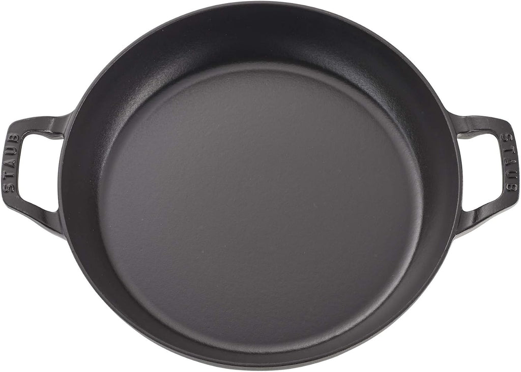 Staub Cast Iron Braiser, Dutch Oven, 3.5-quart, serves 3-4, Made in France, Matte Black