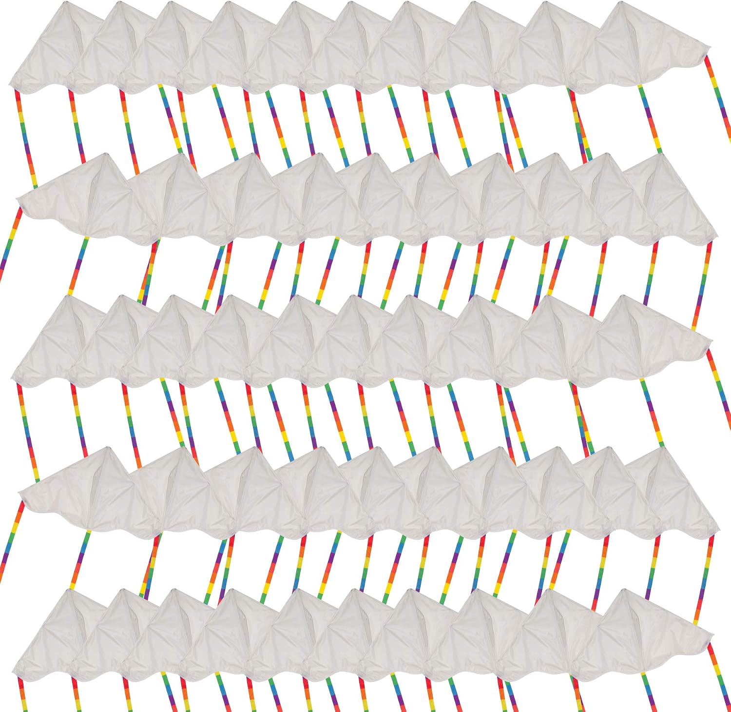 In the Breeze Coloring Delta 30-inch Kite - 50 Piece Party Pack - Single Line Kite - Includes Crayons, Line and Bag - Creative Fun for Everyone, 3186-PACKS