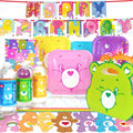 Care Bears Deluxe Party Pack (for 24 Guests)- Plates, Napkins, Bottle Labels, Favorboxes, and more. Great for Nostalgic Birthdays, Baby Shower, Gender Reveal Party, and 1st Birthdays.