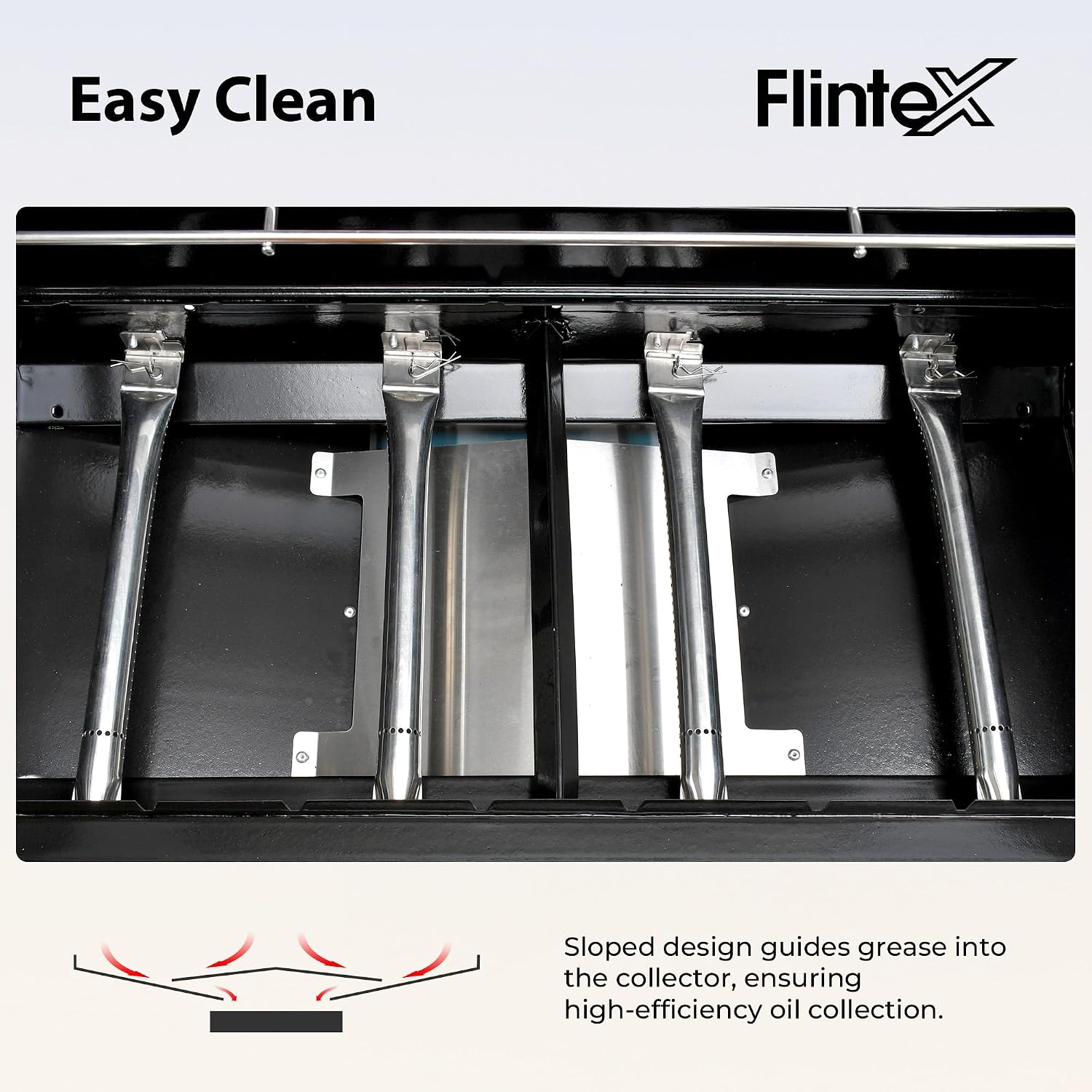 Flintex 30-inch Built-in BBQ Gas Grill (NG/LPG Convertible), 4-Burner Outdoor Kitchen Gas/Propane Grill with Griddle Combo, Stainless Steel Built-in Outdoor BBQ Grill for Outdoor Kitchen
