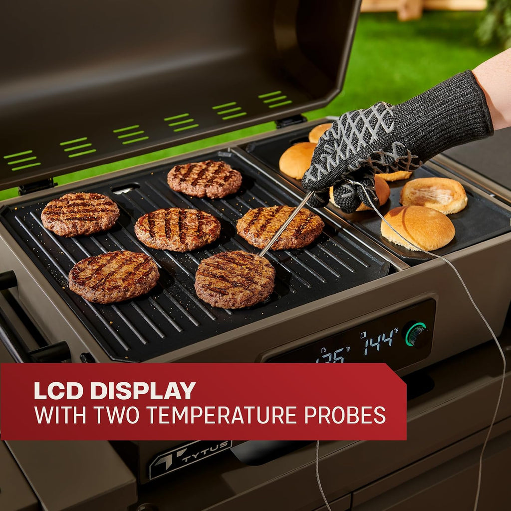 TYTUS Emberwood Outdoor Kitchen Island Grill Cart & Electric Griddle Grill and Cover– 318 Sq. In. Cooking Surface, 4.7 Cu. Ft. Storage, Removable Cutting Boards & Quick Assembly