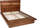 Coaster Home Furnishings Winslow Farmhouse 4-Piece Bedroom Set Live Edge Eastern King Size Panel Bed Frame 52-inch Headboard Smokey Walnut 223250KE-S4
