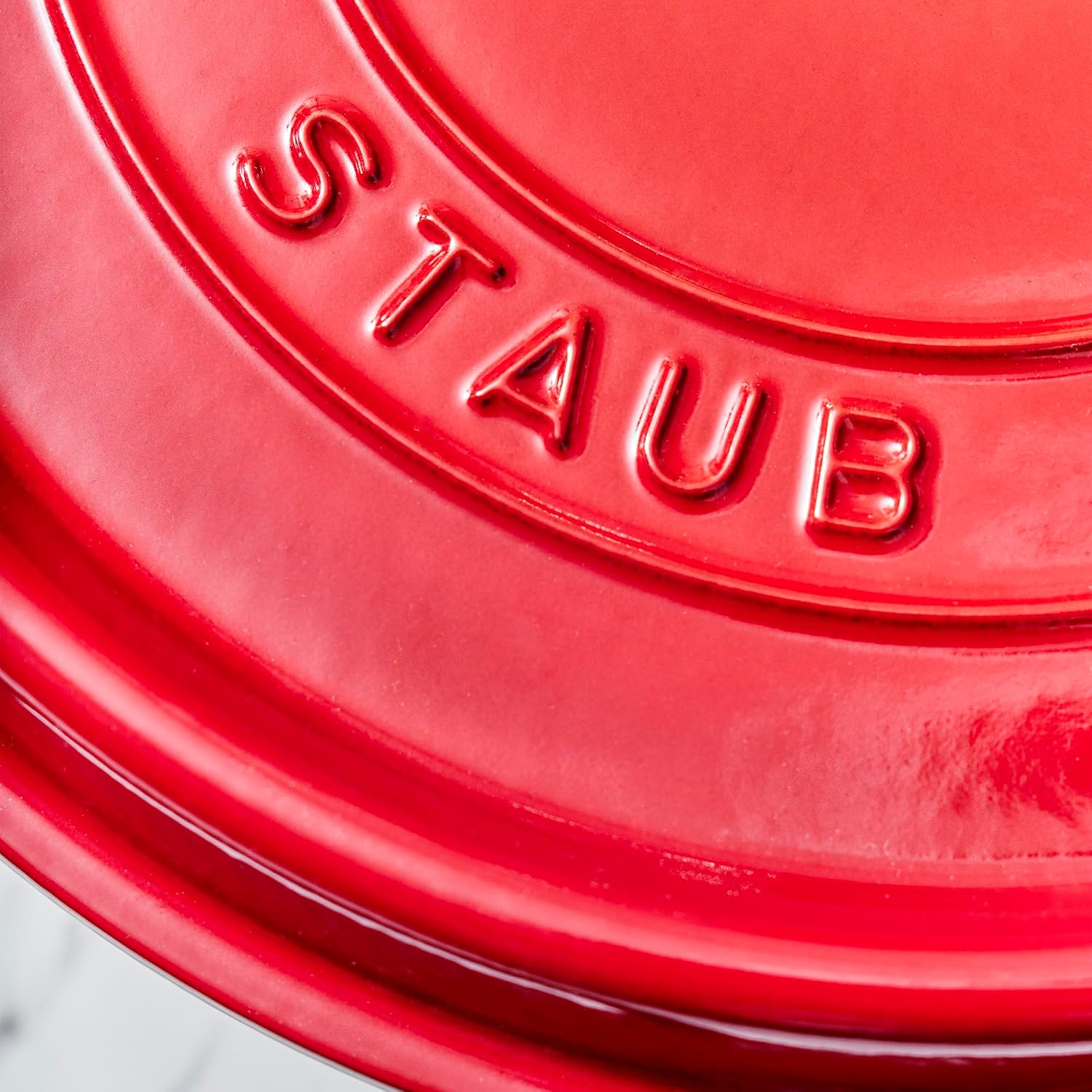 Staub Cast Iron Round Cocotte, Dutch Oven, 4-quart, serves 3-4, Made in France, Cherry