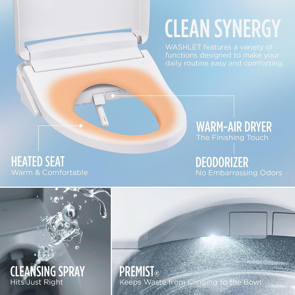TOTO® WASHLET®+ AP Wall-Hung Elongated Toilet and WASHLET S5 and DuoFit® In-Wall 0.9 and 1.28 GPF Dual-Flush Tank System, Matte Silver - CWT4263446CMFG#MS