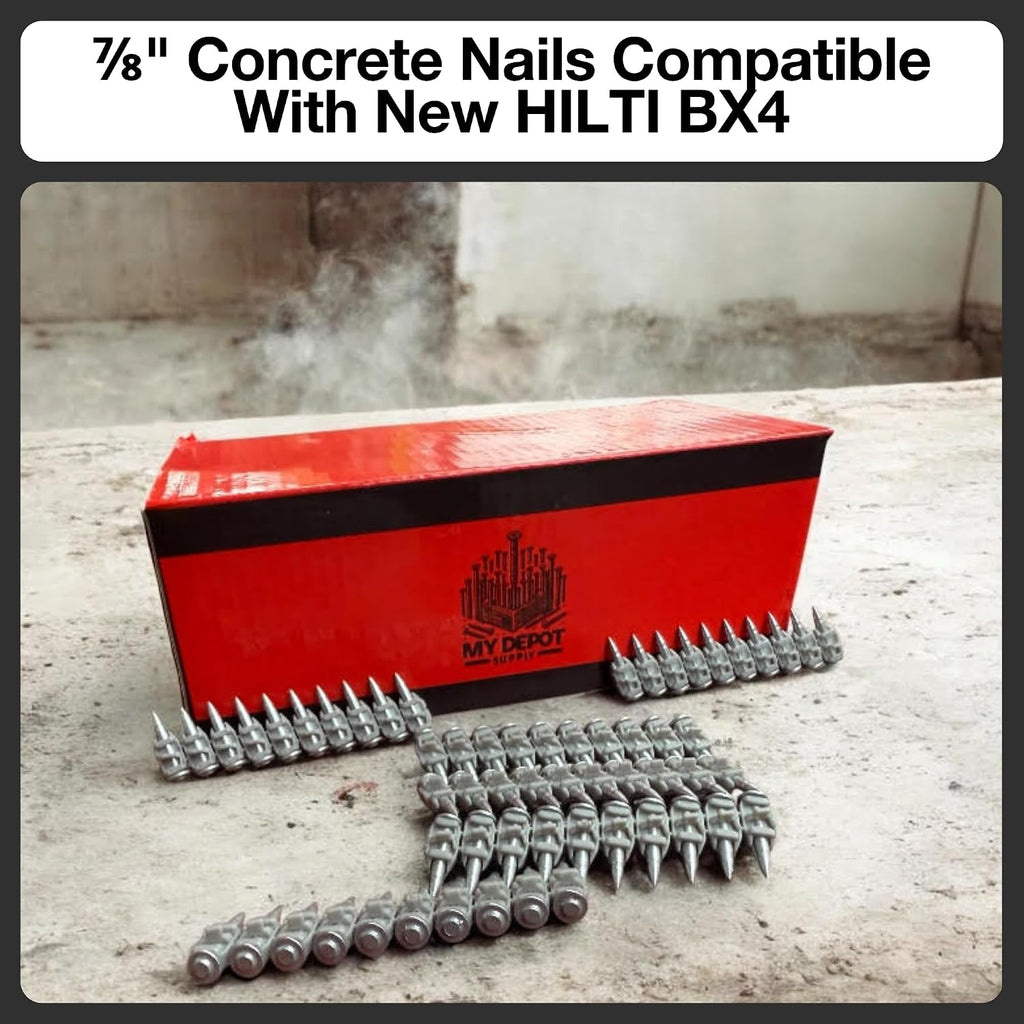 ⅞″ Concrete Nails for Hilti BX4-1,000 X-C 20 B4 MX Concrete Nails