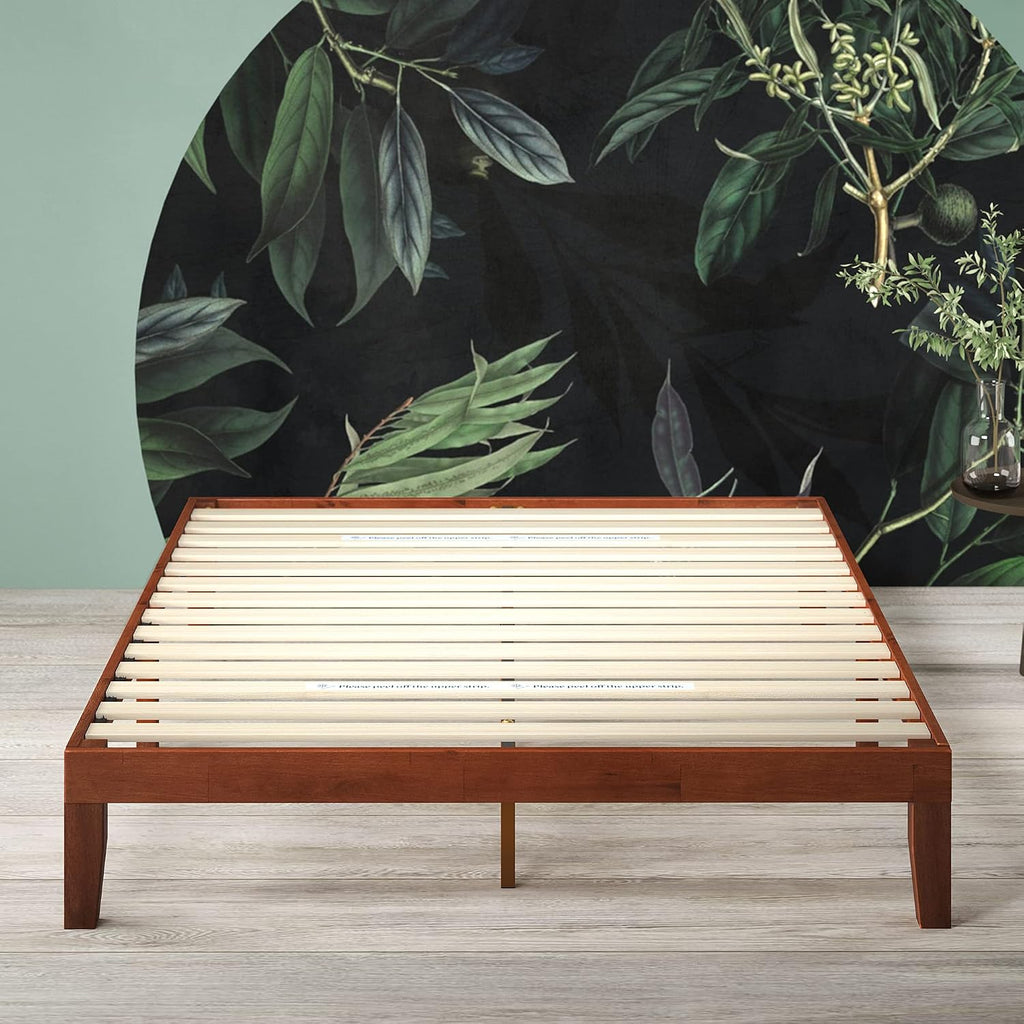 Zinus Wen Wood Platform Bed Frame/Solid Wood Foundation/Wood Slat Support/No Box Spring Needed/Easy Assembly, Full