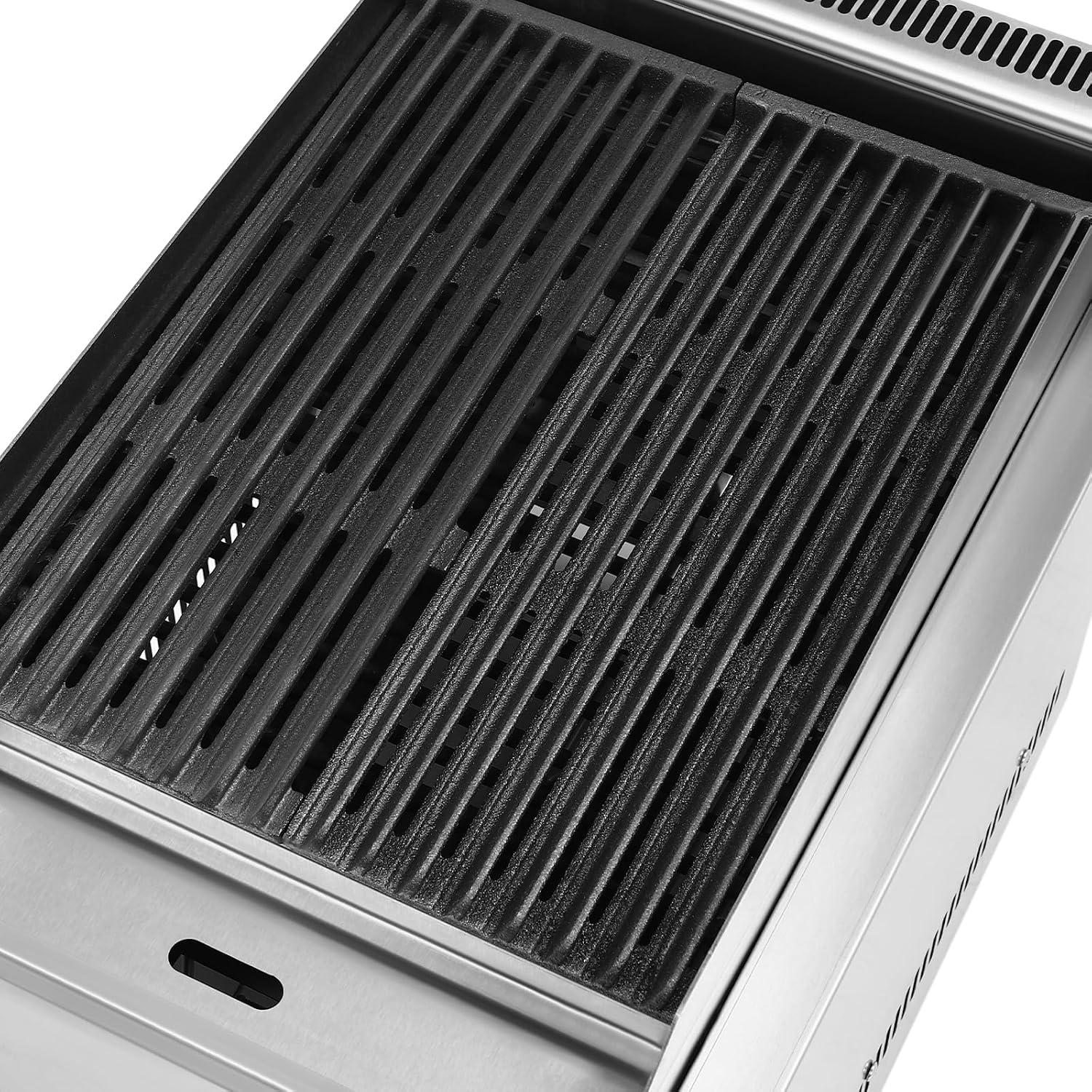21' Commercial Countertop Gas Grill with Removable Grill Plate, 60TU/hr 2 Burner Propane Flattop BBQ Stove Natural/Propane Gas Radiant Char Broiler Grills with Adjustable Temperature