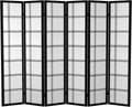 Red Lantern 6 ft. Tall Canvas Double Cross Room Divider Freestanding Folding Privacy Screen, Partition, and Separator for Modern and Contemporary Bedroom, Home Office, Studio, Dorm, Apartment