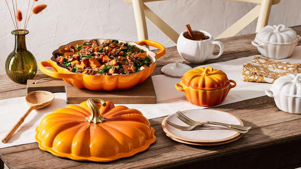 Le Creuset Enameled Cast Iron Figural Pumpkin Braiser, 2.75 qt., Garnet